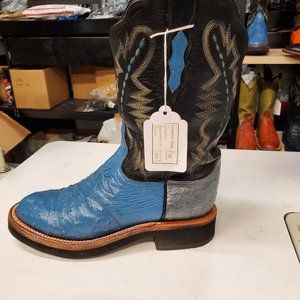 Women's 7.5C Lucchese Custom Full Quill Ostrich Crepe Sole Cowboy Boots